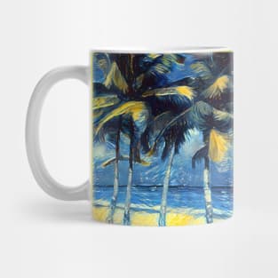 Starry Night Palm Trees Mug